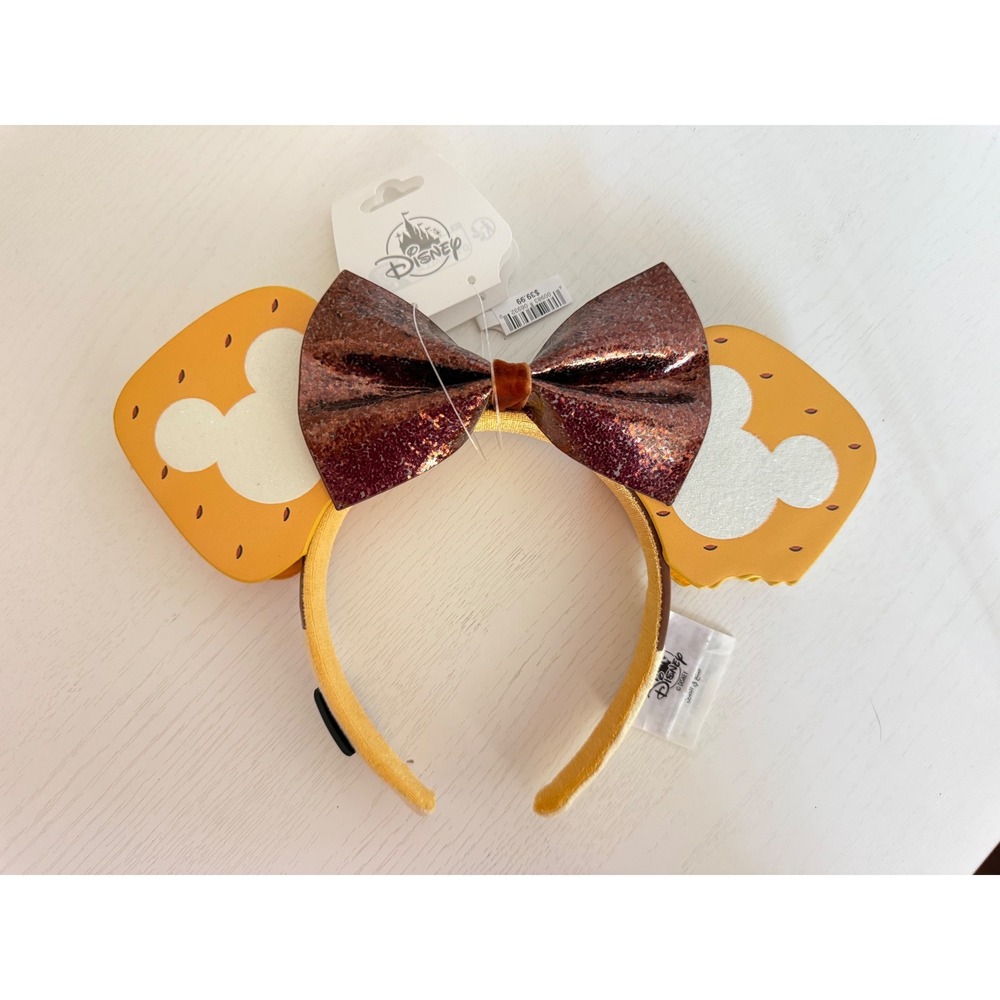 Disney Parks Disney Eats Mickey Mouse S'mores Ear Headband Brown Yellow New